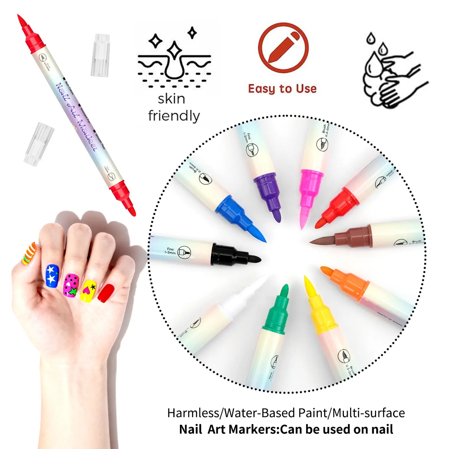 🏆Champion Fan Football Nail Drawing Pens Set